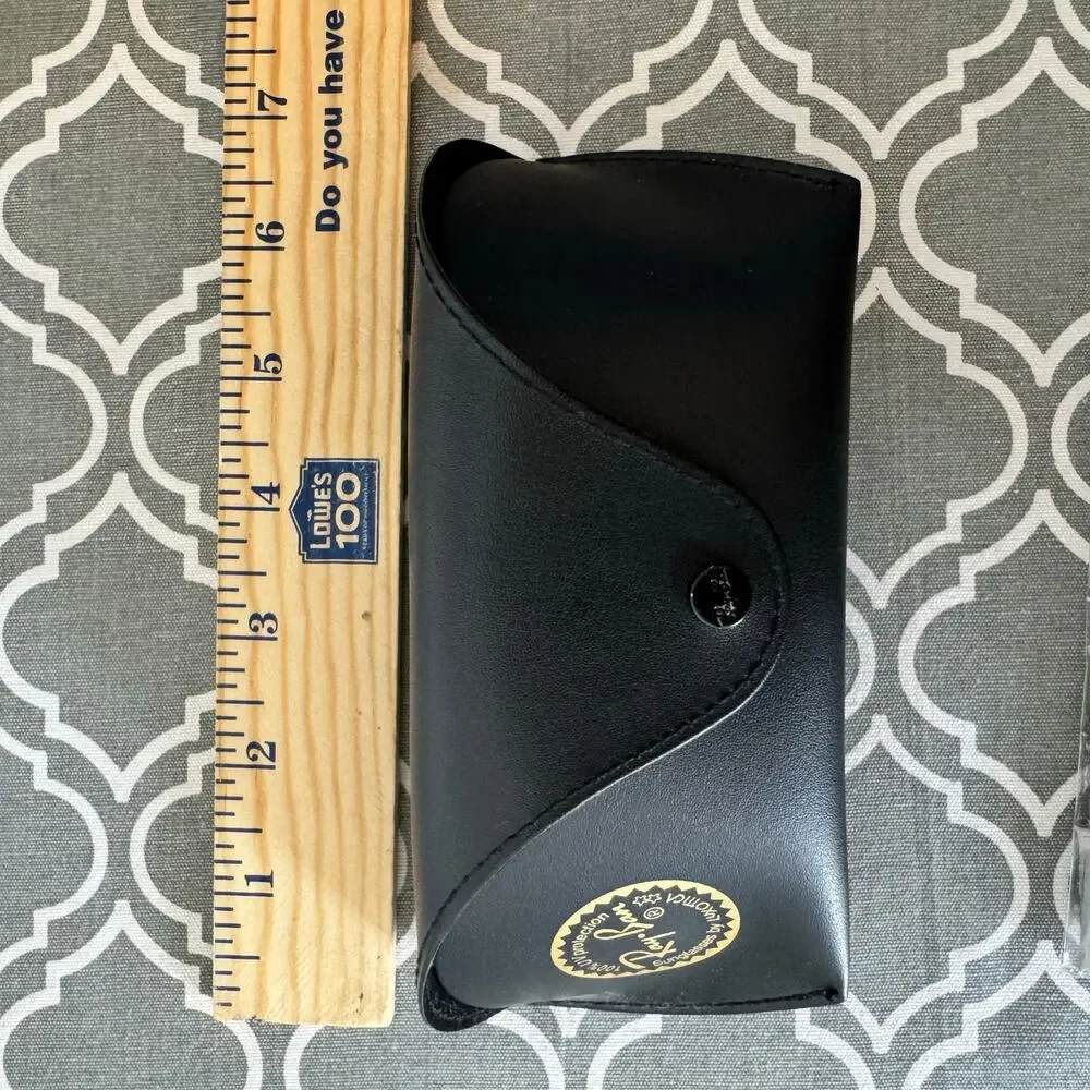 Ray Ban Eyeglass Sunglasses Case New Black Soft With Cleaning Cloth Designer